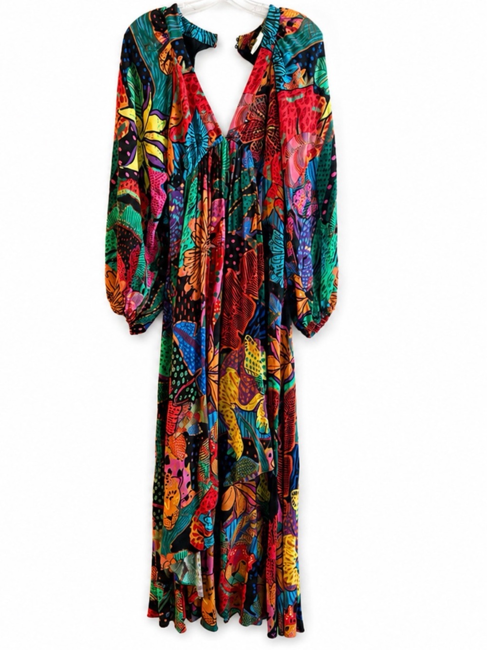 {FARM Rio} Vibrant Multicolor Floral Maxi Dress